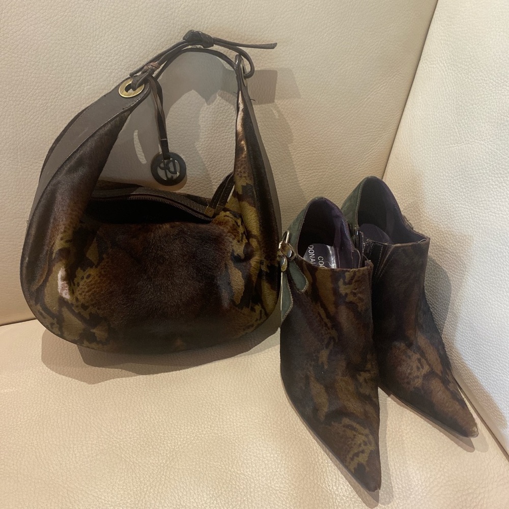 Donald J Pliner boot and purse set
